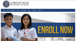 Desktop Screenshot of lorenzoruiz.edu.ph